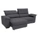 Sofá 3 Lugares Retrátil e Reclinável Piemont Suede Cinza 200 cm