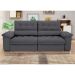 Sofá 3 Lugares Retrátil e Reclinável Piemont Suede Cinza 200 cm