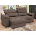 Sofá 3 Lugares Retrátil e Reclinável Piemont Suede Marrom 200 cm