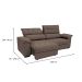 Sofá 3 Lugares Retrátil e Reclinável Piemont Suede Marrom 200 cm