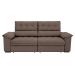 Sofá 3 Lugares Retrátil e Reclinável Piemont Suede Marrom 200 cm