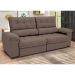 Sofá 3 Lugares Retrátil e Reclinável Piemont Suede Marrom 200 cm