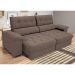 Sofá 3 Lugares Retrátil e Reclinável Piemont Suede Marrom 200 cm