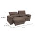 Sofá 3 Lugares Retrátil e Reclinável Piemont Suede Marrom 230 cm