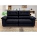 Sofá 3 Lugares Retrátil e Reclinável Piemont Suede Preto 200 cm