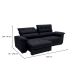 Sofá 3 Lugares Retrátil e Reclinável Piemont Suede Preto 230 cm