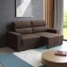 Sofá 3 Lugares Retrátil e Reclinável Porto Alegre Suede Marrom 180 cm