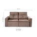 Sofá 3 Lugares Retrátil e Reclinável Porto Rico Suede Marrom