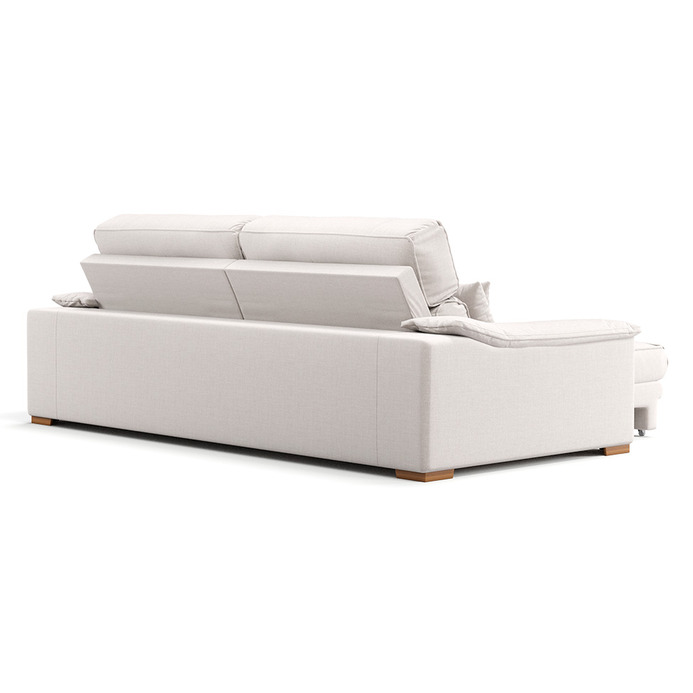 Sofá 3 Lugares Retrátil e Reclinável Raul Linho Cru