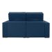 Sofá 3 Lugares Retrátil e Reclinável Roma Suede Azul 180 cm
