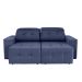 Sofá 3 Lugares Retrátil e Reclinável Roma Suede Azul