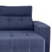 Sofá 3 Lugares Retrátil e Reclinável Roma Suede Azul