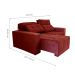 Sofá 3 Lugares Retrátil e Reclinável Roma Suede Bordô