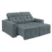 Sofá 3 Lugares Retrátil e Reclinável Roma Suede Cinza 180 cm