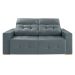 Sofá 3 Lugares Retrátil e Reclinável Roma Suede Cinza 180 cm