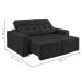 Sofá 3 Lugares Retrátil e Reclinável Roma Suede Grafite 180 cm