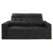 Sofá 3 Lugares Retrátil e Reclinável Roma Suede Grafite 180 cm