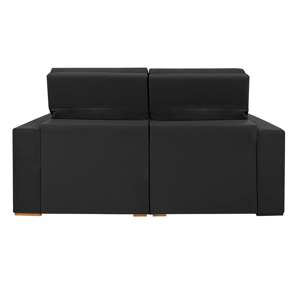 Sofá 3 Lugares Retrátil e Reclinável Roma Suede Grafite 180 cm