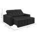 Sofá 3 Lugares Retrátil e Reclinável Roma Suede Grafite 210 cm