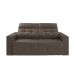 Sofá 3 Lugares Retrátil e Reclinável Roma Suede Marrom 180 cm