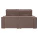 Sofá 3 Lugares Retrátil e Reclinável Roma Suede Marrom 180 cm