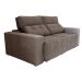 Sofá 3 Lugares Retrátil e Reclinável Roma Suede Marrom Escuro