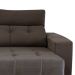 Sofá 3 Lugares Retrátil e Reclinável Roma Suede Marrom Escuro