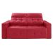 Sofá 3 Lugares Retrátil e Reclinável Roma Suede Vermelho 180 cm