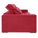 Sofá 3 Lugares Retrátil e Reclinável Roma Suede Vermelho 180 cm