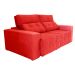 Sofá 3 Lugares Retrátil e Reclinável Roma Suede Vermelho