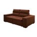 Sofá 3 Lugares Retrátil e Reclinável Spencer Veludo Marrom 220 cm