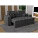 Sofá 3 Lugares Retrátil e Reclinável Tulum Suede Grafite 180 cm