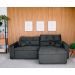 Sofá 3 Lugares Retrátil e Reclinável Tulum Suede Grafite 180 cm