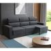 Sofá 3 Lugares Retrátil e Reclinável Videira Suede Grafite 210 cm