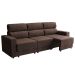 Sofá 3 Lugares Retrátil e Reclinável Videira Suede Marrom 210 cm