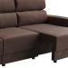 Sofá 3 Lugares Retrátil e Reclinável Videira Suede Marrom 210 cm