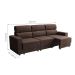 Sofá 3 Lugares Retrátil e Reclinável Videira Suede Marrom 210 cm