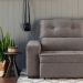 Sofá 3 Lugares Retrátil e Reclinável com Baú Lottus Suede Castanho