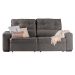 Sofá 3 Lugares Retrátil e Reclinável com Baú Lottus Suede Castanho