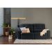 Sofá 3 Lugares Retrátil e Reclinável com Baú Lottus Suede Preto