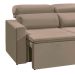 Sofá 3 Lugares Retrátil e Reclinavél Hanôver Suede Bege 180 cm