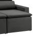 Sofá 3 Lugares Retrátil e Reclinavél Hanôver Suede Grafite 180 cm