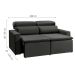 Sofá 3 Lugares Retrátil e Reclinavél Hanôver Suede Grafite 180 cm