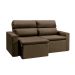 Sofá 3 Lugares Retrátil e Reclinavél Hanôver Suede Marrom 180 cm