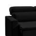 Sofá 3 Lugares Retrátil e Reclinavél Hanôver Suede Preto 180 cm
