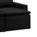 Sofá 3 Lugares Retrátil e Reclinavél Hanôver Suede Preto 180 cm