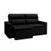 Sofá 3 Lugares Retrátil e Reclinavél Hanôver Suede Preto 180 cm
