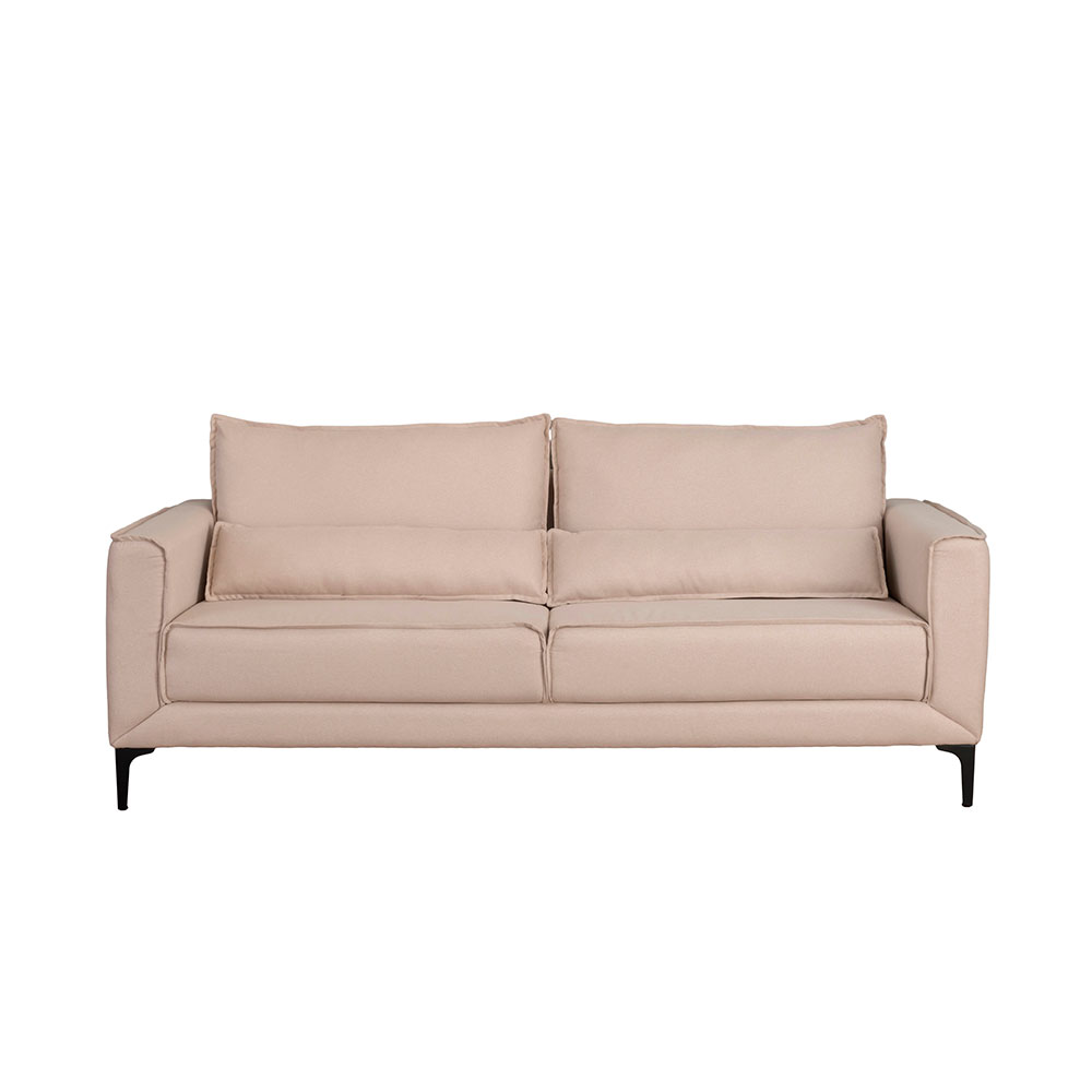 Sofá 3 Lugares Versatti Linho Bege 210 cm