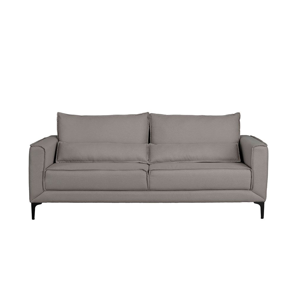 Sofá 3 Lugares Versatti Linho Cinza 210 cm