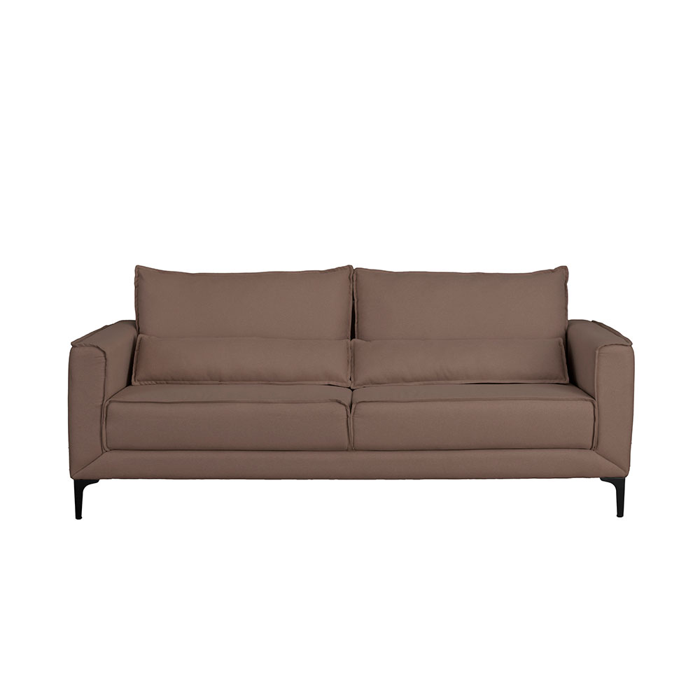 Sofá 3 Lugares Versatti Linho Marrom 210 cm